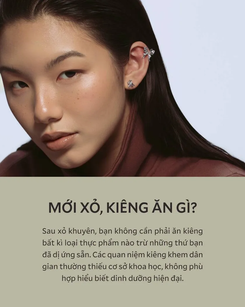 Mới xỏ, kiêng ăn gì? — No food restrictions needed