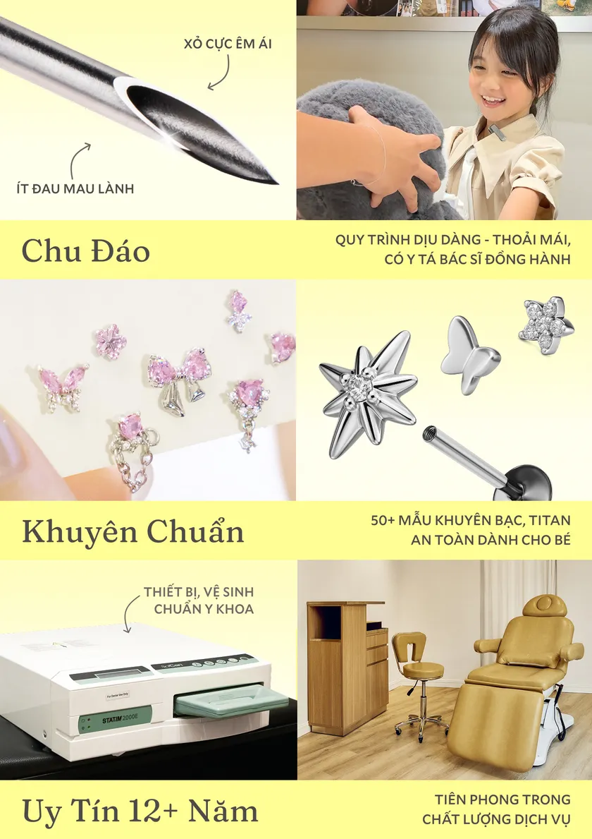 Benefit dịch vụ xỏ nhí — Chu Đáo, Khuyên Chuẩn, Uy Tín