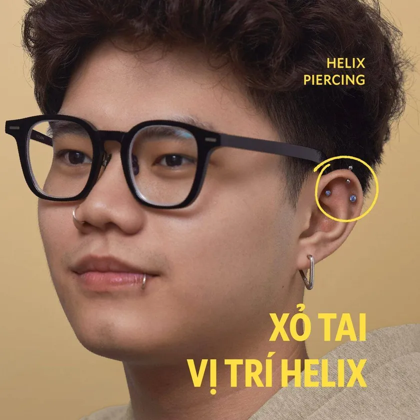 Xỏ tai vị trí Helix