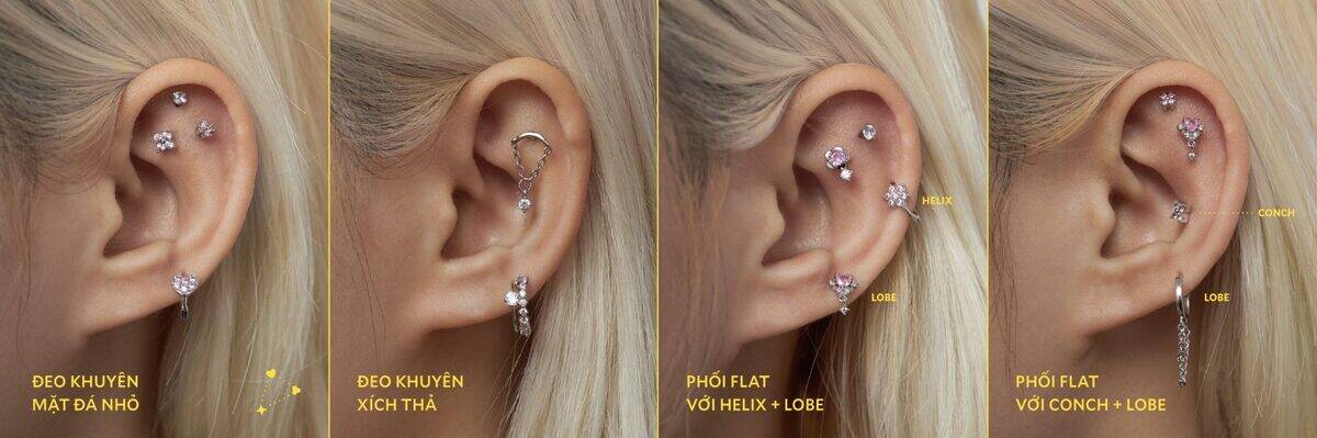 Flat jewelry types and pairing combinations