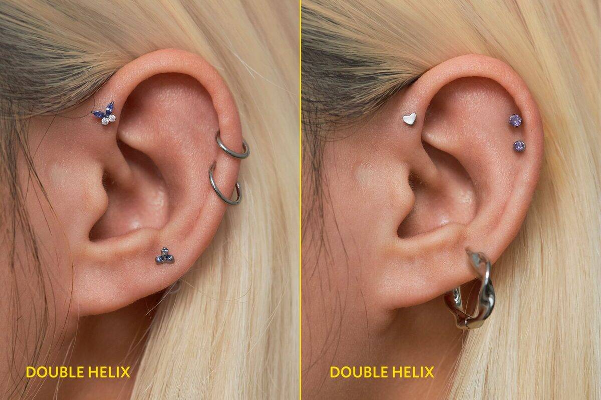 Double Helix — split comparison photography