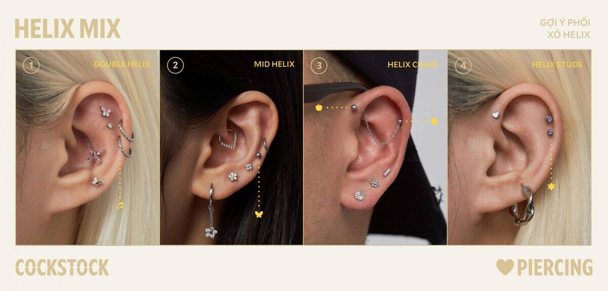 Helix Mix — 4 styling variations